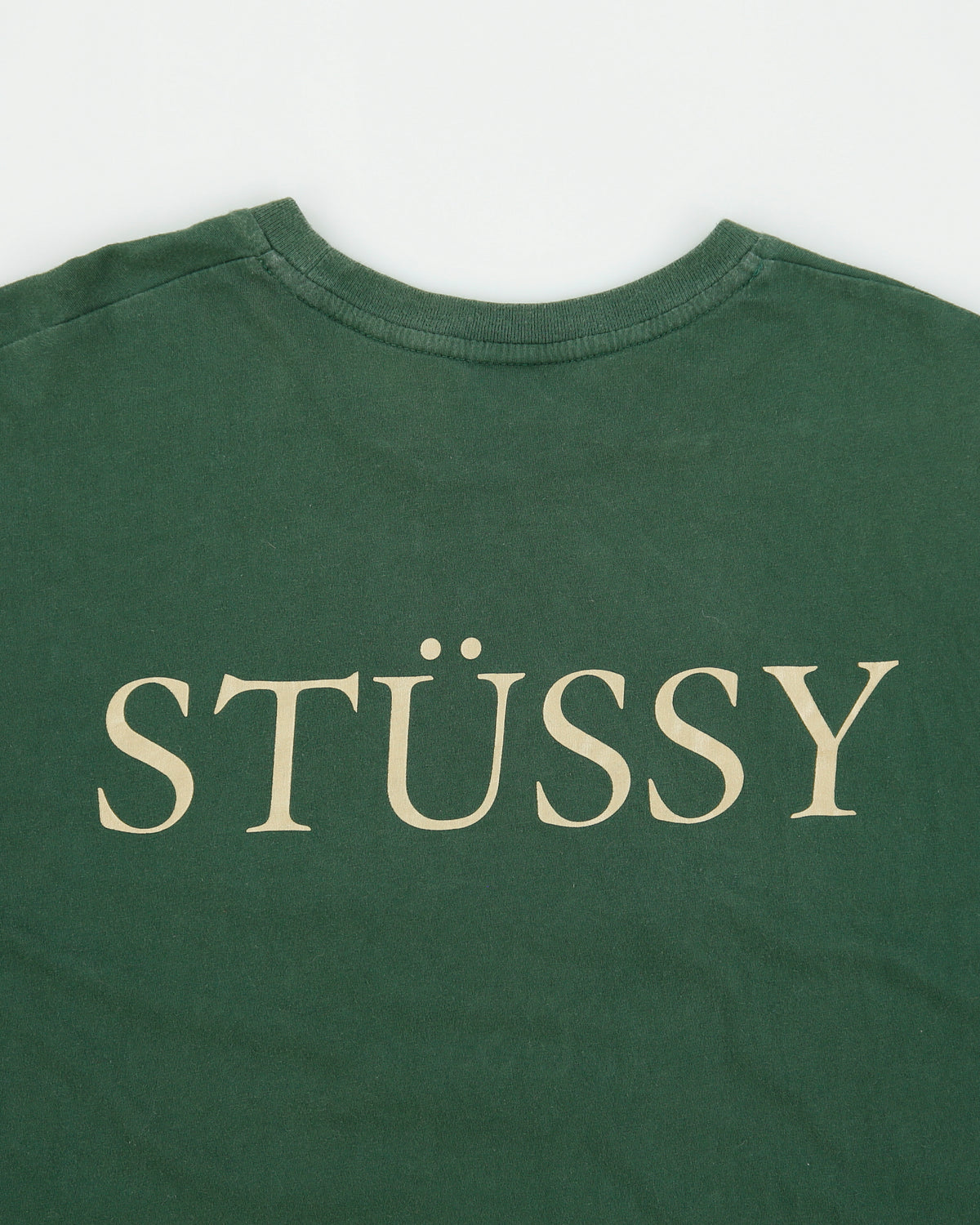Vintage 2002 Y2K Stussy Embroidered 'Stucci' Crewneck T-Shirt - S