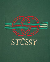 Vintage 2002 Y2K Stussy Embroidered 'Stucci' Crewneck T-Shirt - S