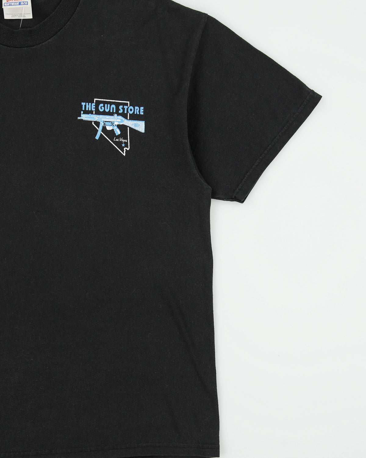 Vintage Y2K 00s The Gun Store Las Vegas Heavyweight Hanes Crewneck T-Shirt - L