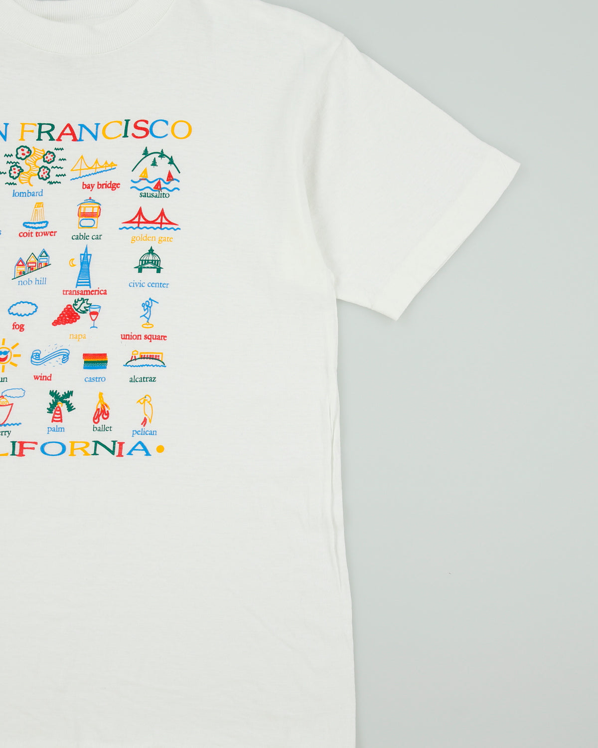 Vintage 1990s San Francisco California Heavyweight Single Stitch Crewneck T-Shirt - L