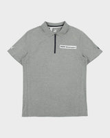 Vintage Puma BMW Motorsport M Marl Grey Short Sleeve Zip Polo Shirt - M