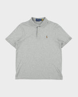 Vintage Polo Ralph Lauren Grey Marl Classic Fit Short Sleeve Polo Shirt - S