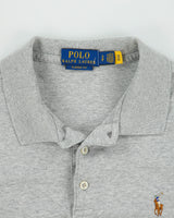 Vintage Polo Ralph Lauren Grey Marl Classic Fit Short Sleeve Polo Shirt - S