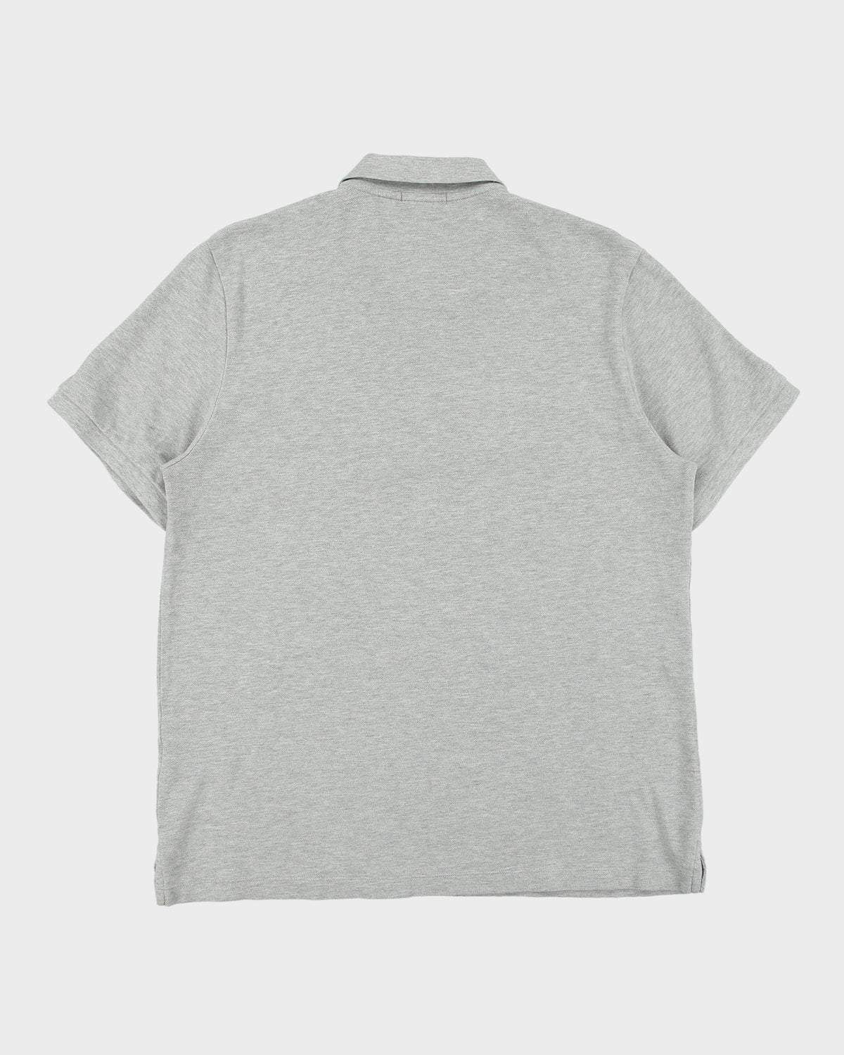 Vintage Burberry Brit Grey Marl Nova Check Placket Short Sleeve Polo Shirt - XL