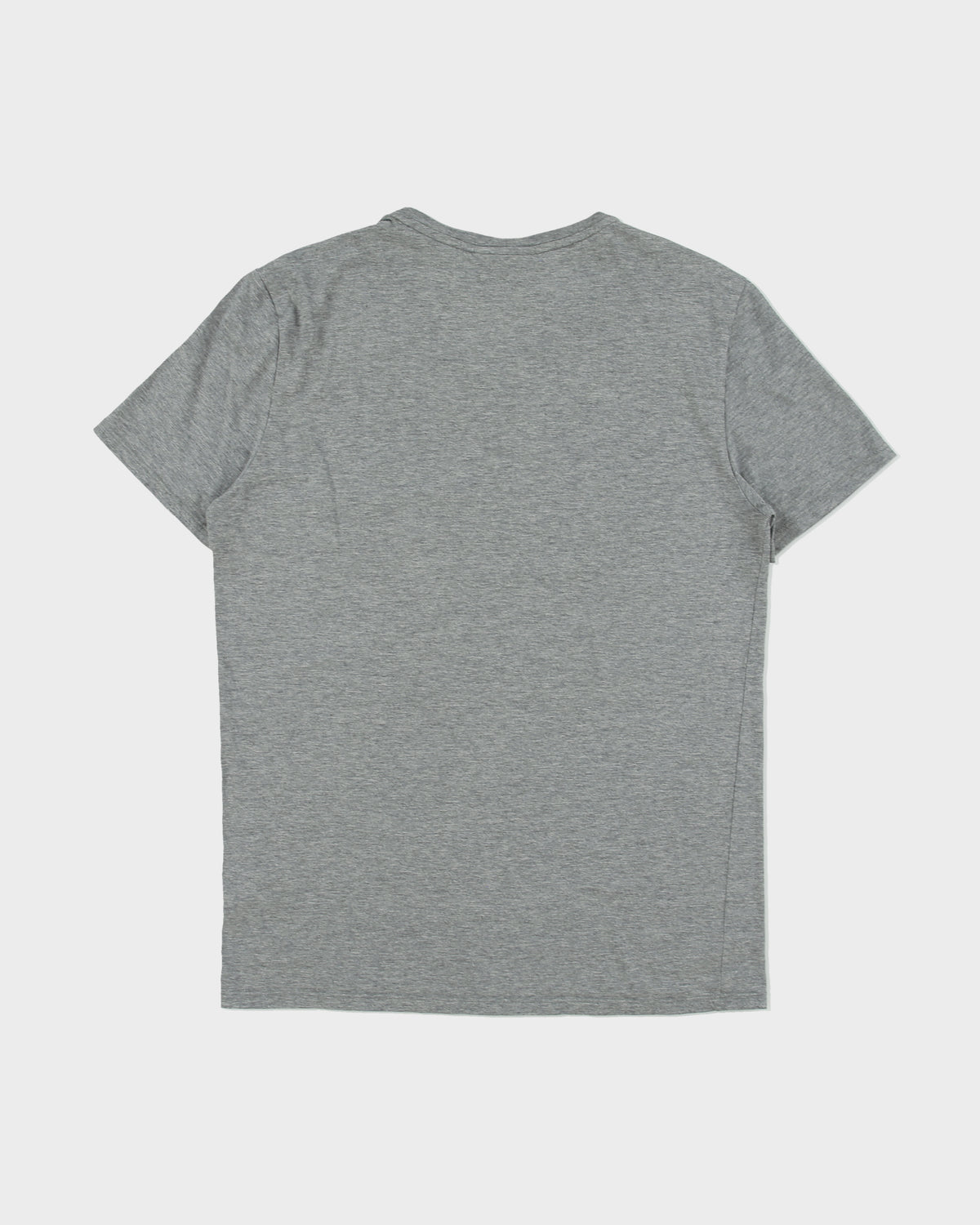 Vintage Lacoste Grey Marl Pima Cotton Classic Pique V-Neck T-Shirt - M