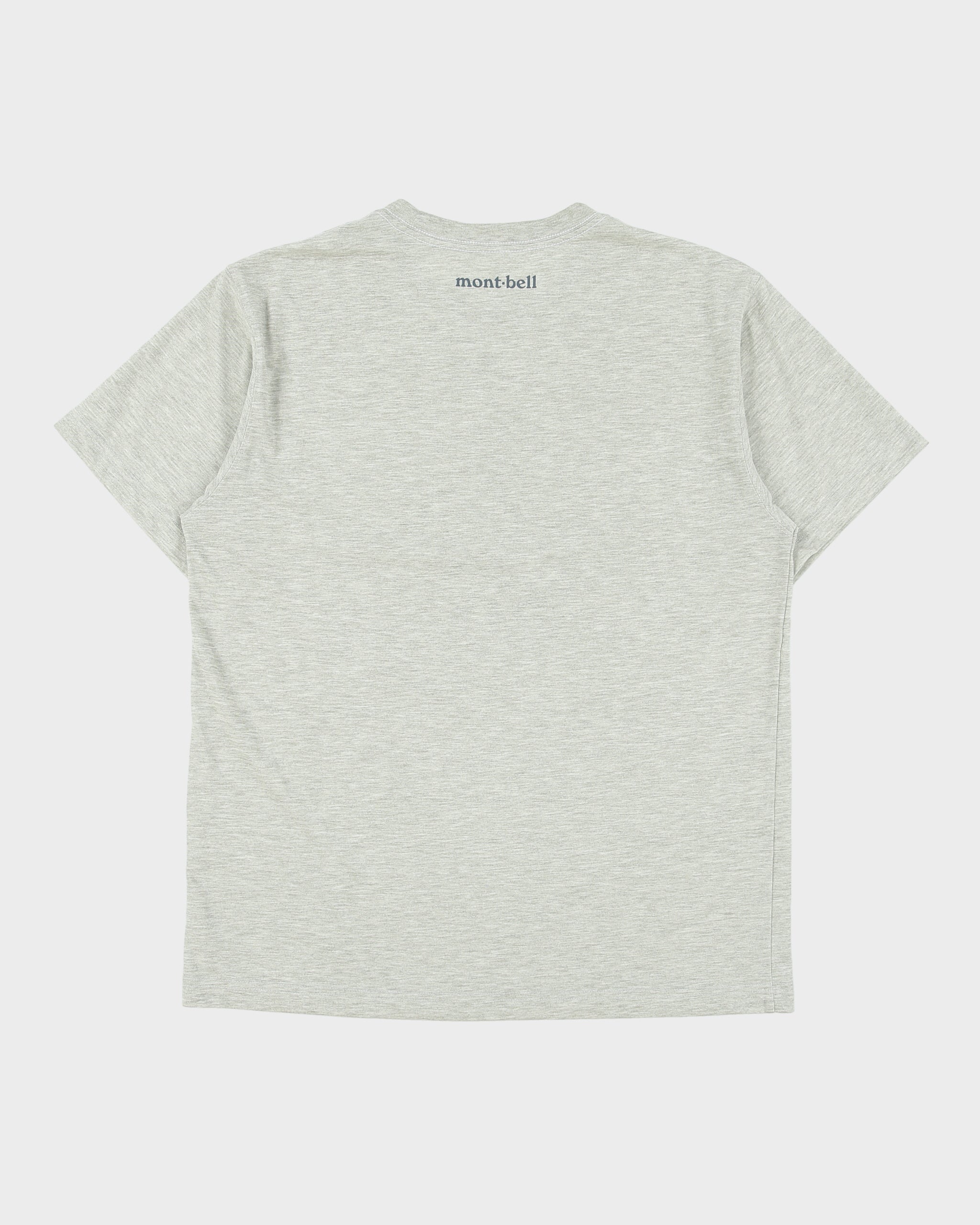 Vintage Mont Bell Tateyama Grey Marl Heavyweight Crewneck T-Shirt - L