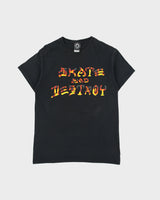 Vintage Thrasher Heavyweight Skate &amp; Destroy Flames Crewneck T-Shirt - S