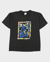 Vintage 1990s Bike Attack Heavyweight Single Stitch Made In America Crewneck T-Shirt - L