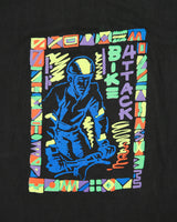 Vintage 1990s Bike Attack Heavyweight Single Stitch Made In America Crewneck T-Shirt - L