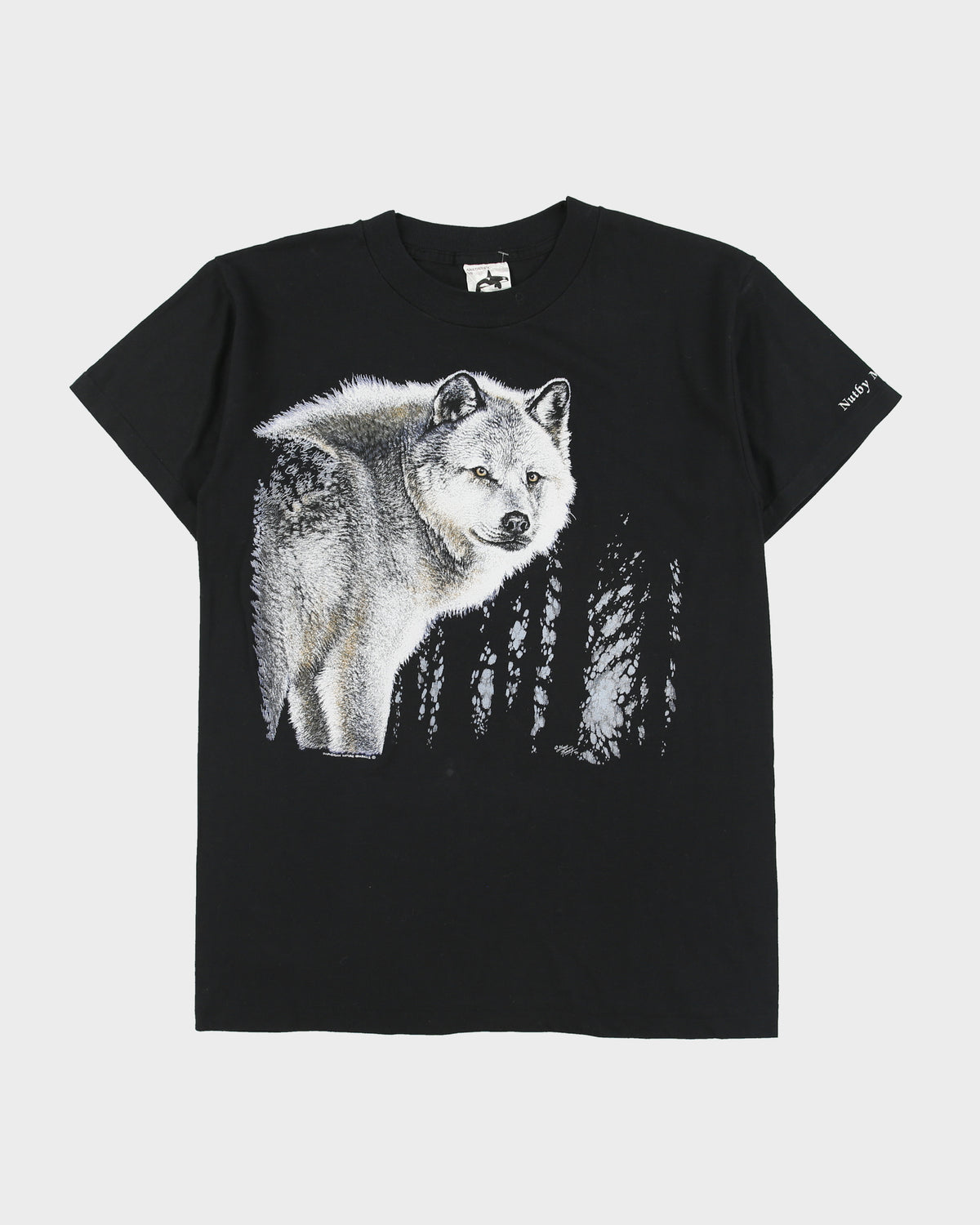 Vintage 1990 Harlequin Nature Heavyweight Nutby Mountain Single Stitch Made In America Crewneck T-Shirt - L