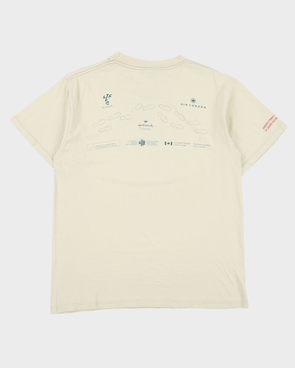 Vintage 1998 Take A Hike Canada Parks Day Event Heavyweight Made In America Crewneck T-Shirt - L