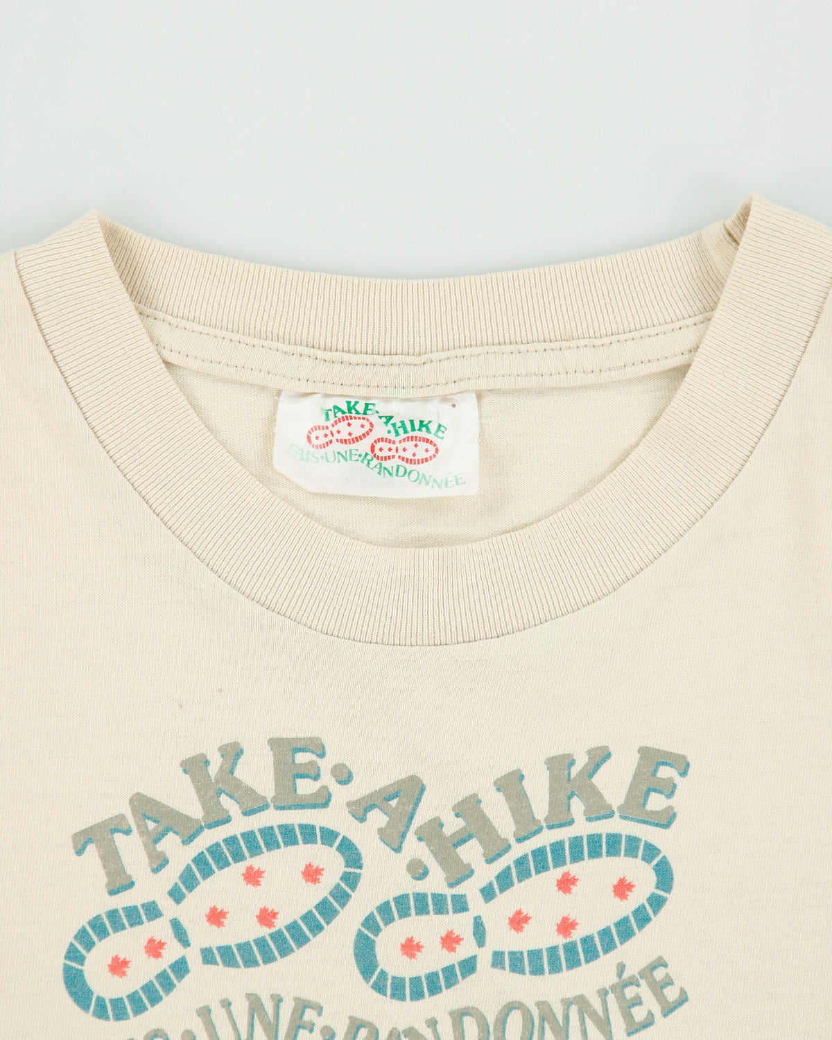 Vintage 1998 Take A Hike Canada Parks Day Event Heavyweight Made In America Crewneck T-Shirt - L