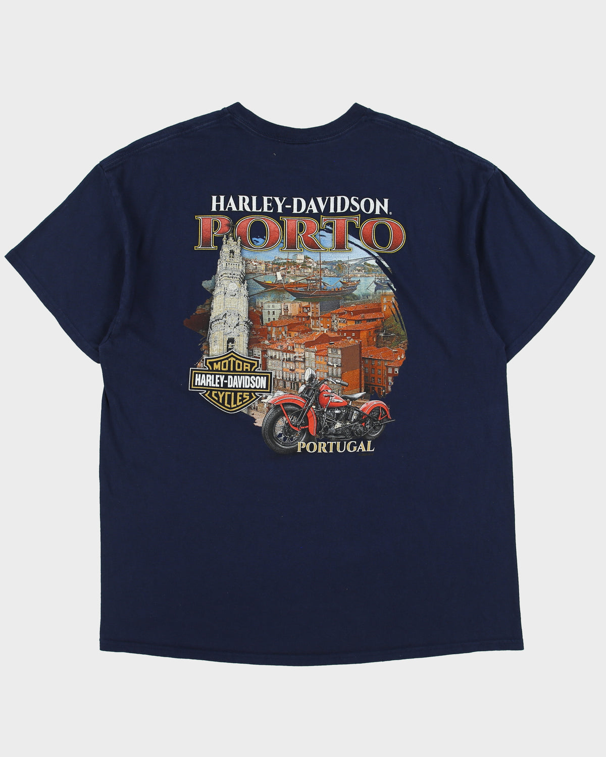 Harley Davidson Porto Portugal Heavyweight Crewneck T-Shirt - L