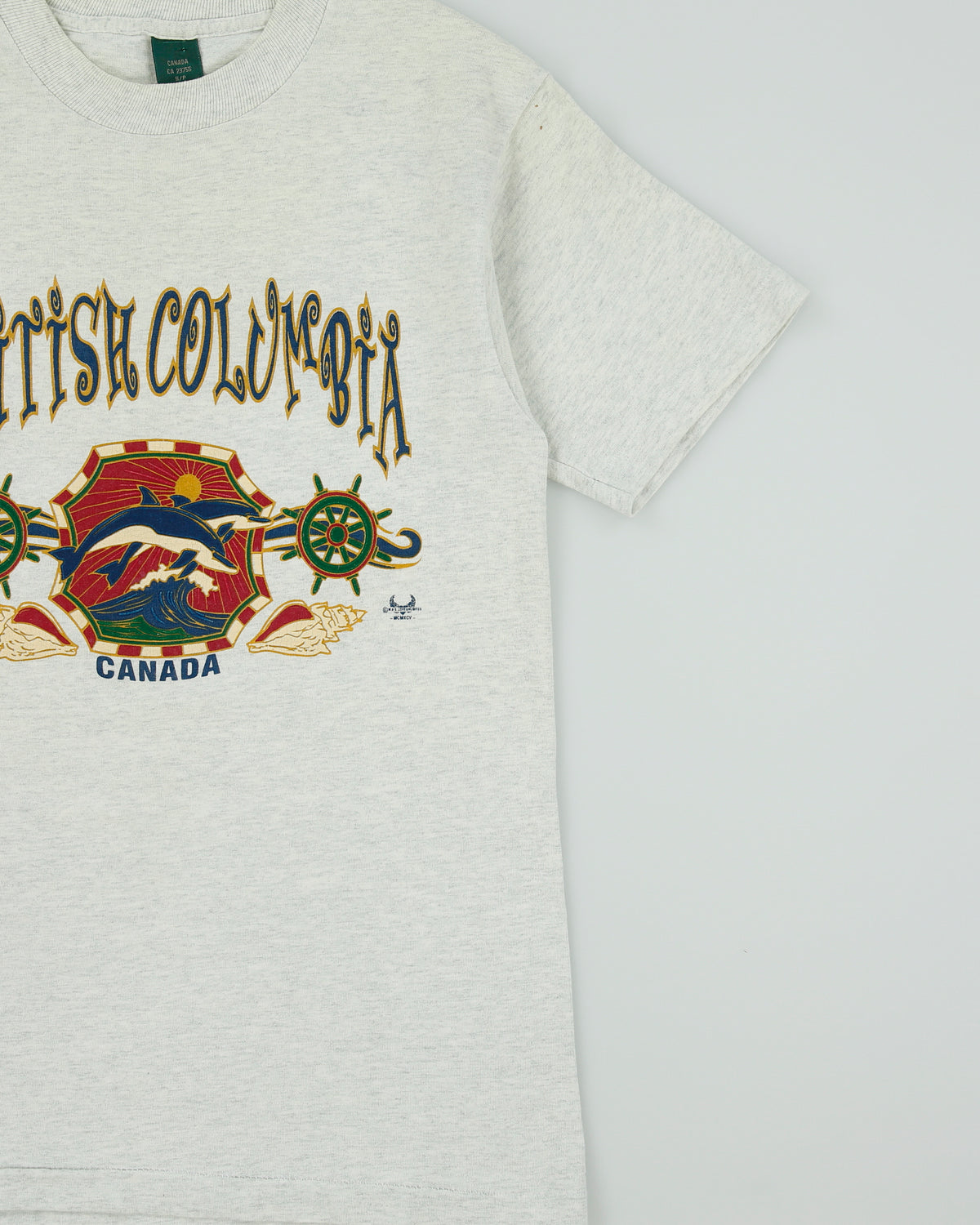 Vintage 1990s British Columbia Heavyweight Single Stitch Made In America Crewneck T-Shirt - S