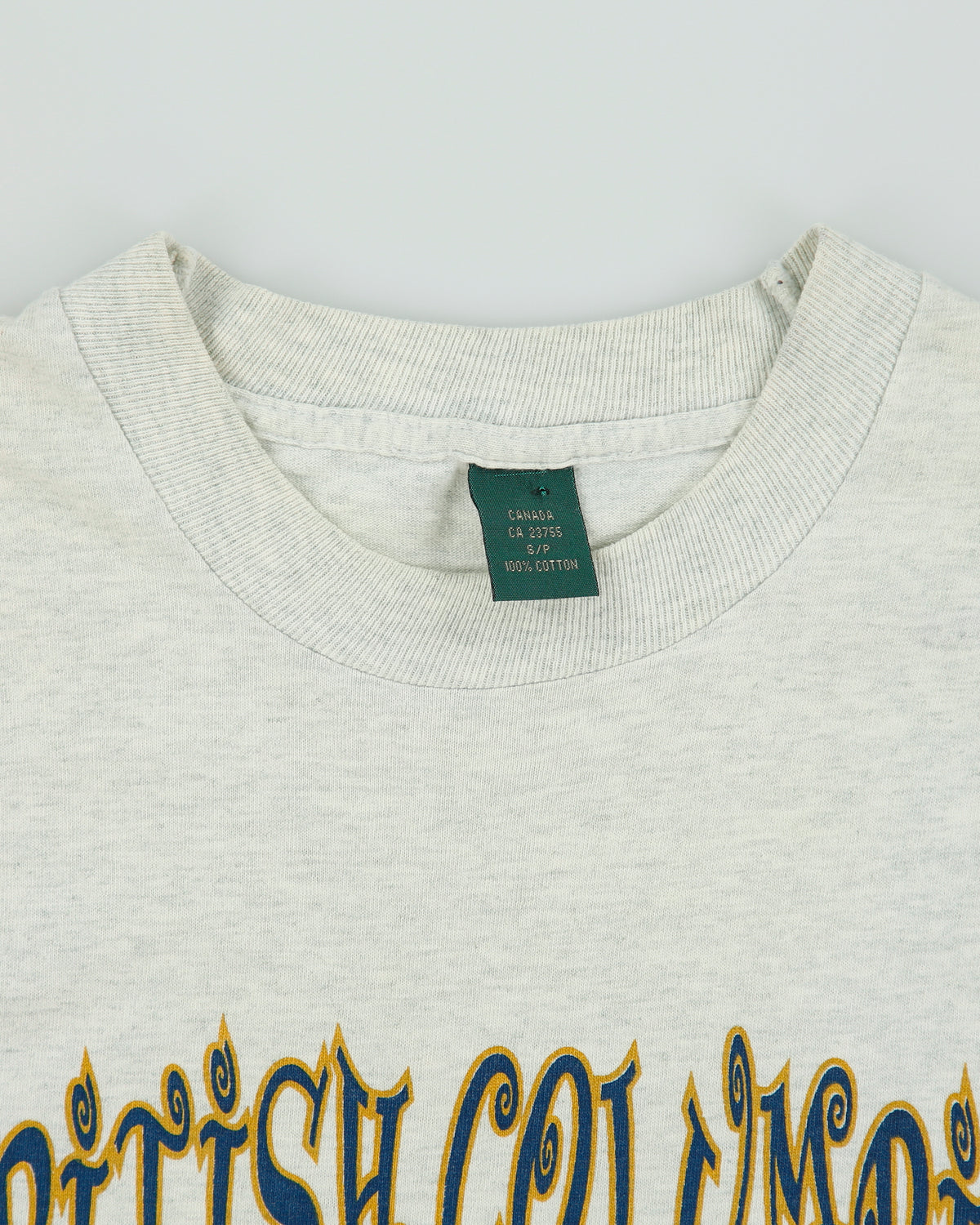 Vintage 1990s British Columbia Heavyweight Single Stitch Made In America Crewneck T-Shirt - S
