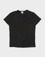 Vintage Y2K 00s Diesel Heavyweight Raw Hem Patch Pocket V-Neck T-Shirt - L