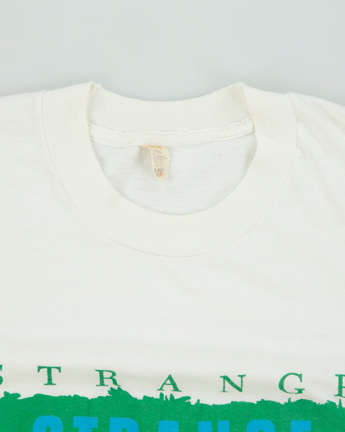 Vintage 1988 Strange Advance The Distance Between Tour New Wave Screen Stars Single Stitch Made In America Crewneck Band T-Shirt - XL