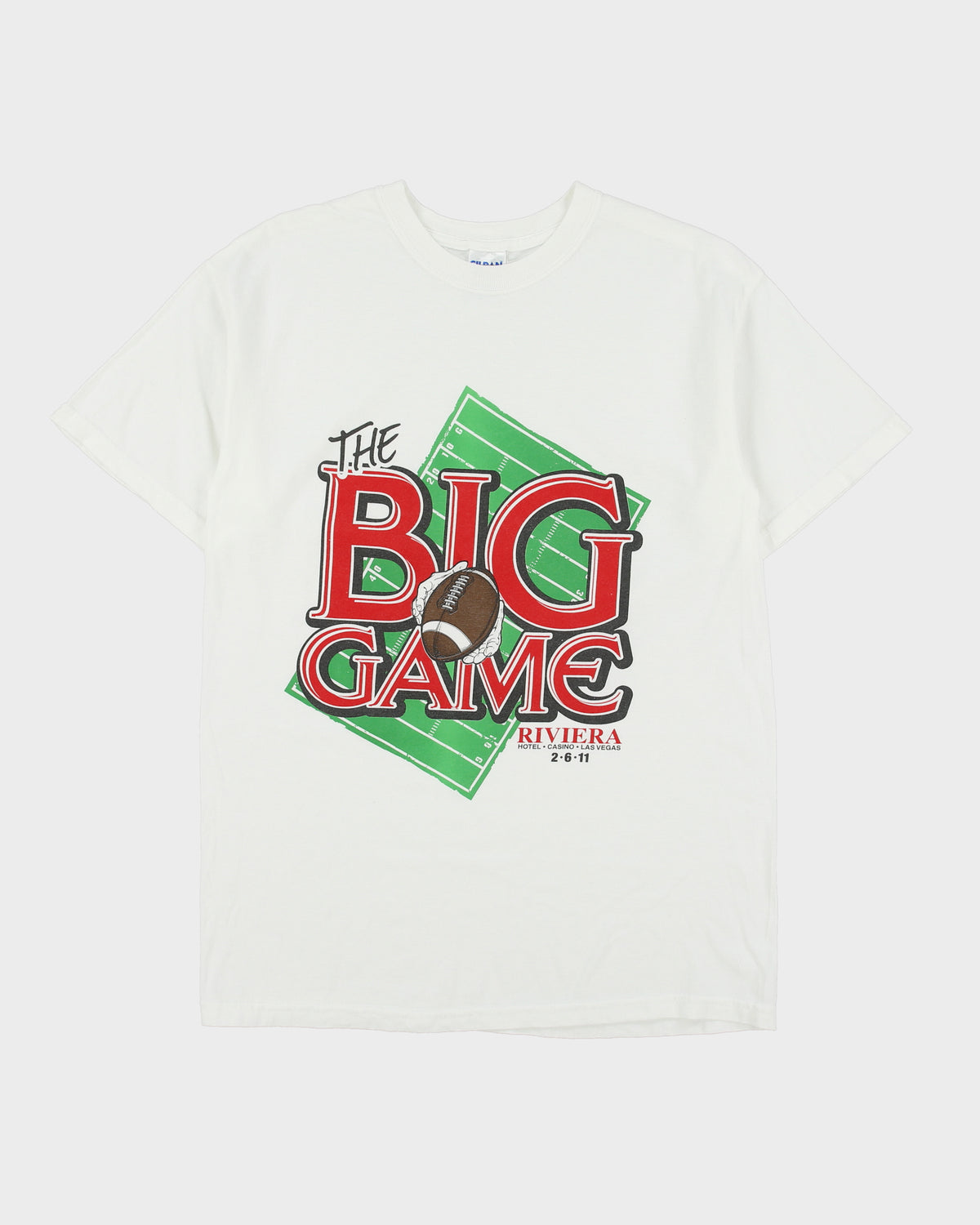 Vintage The Big Game Riveria Las Vegas Heavyweight Gildan Crewneck T-Shirt - M