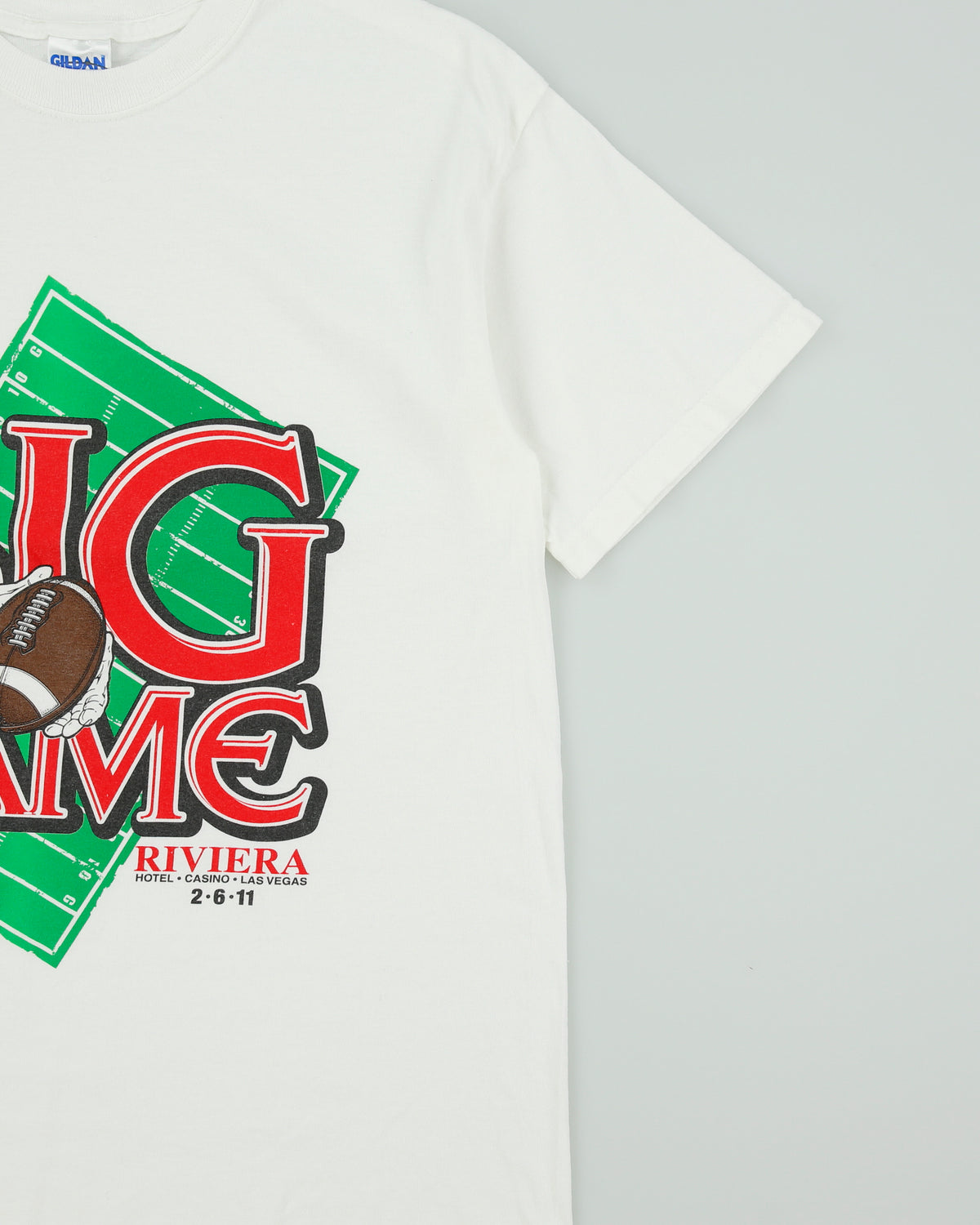 Vintage The Big Game Riveria Las Vegas Heavyweight Gildan Crewneck T-Shirt - M