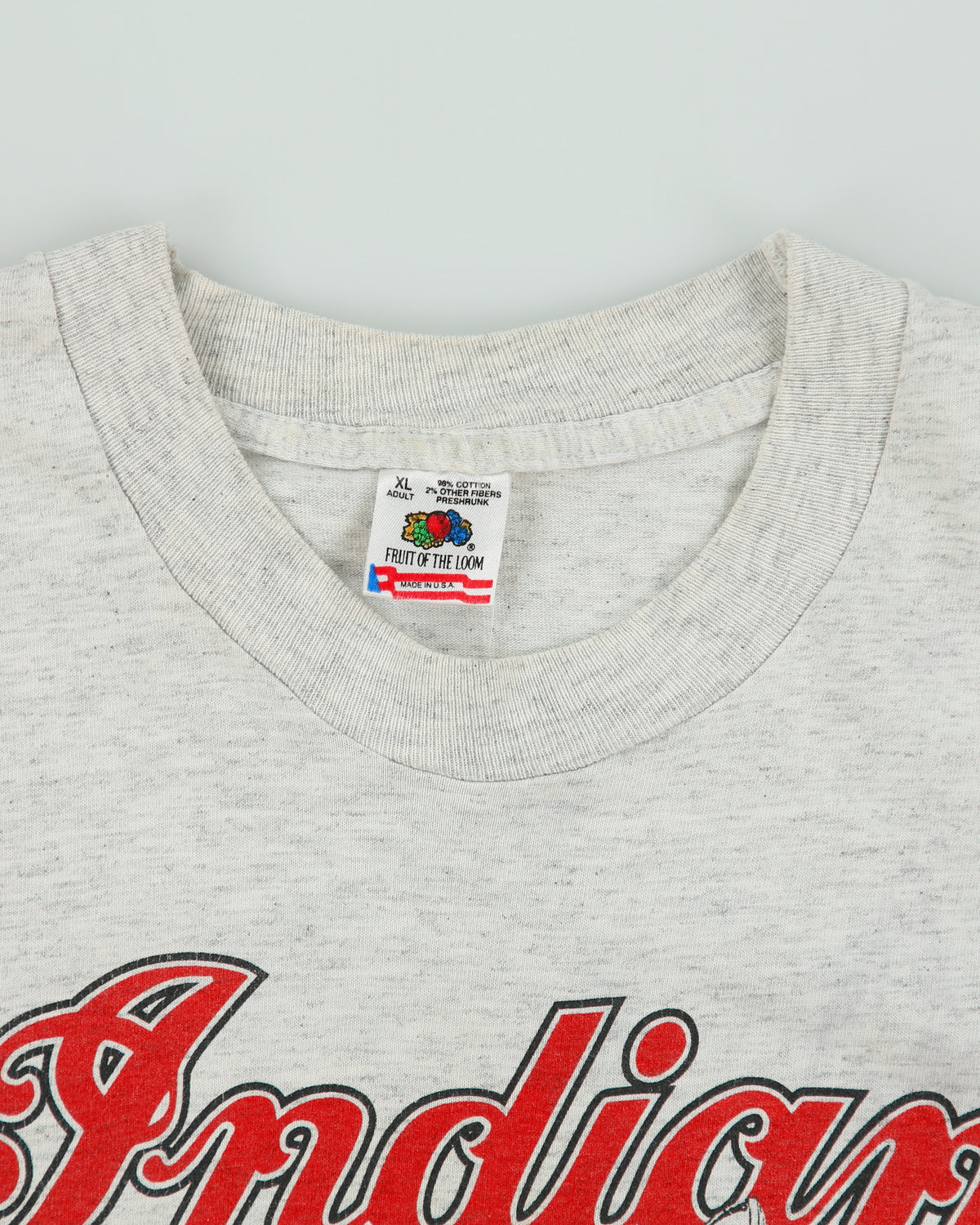Vintage 1994 Indian Motorcycle Grey Marl Heavyweight Made In USA Single Stitch Crewneck T-Shirt - XL