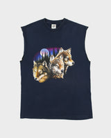 Vintage Y2K 00s Night Wolves Heavyweight Sleeveless Crewneck T-Shirt - L