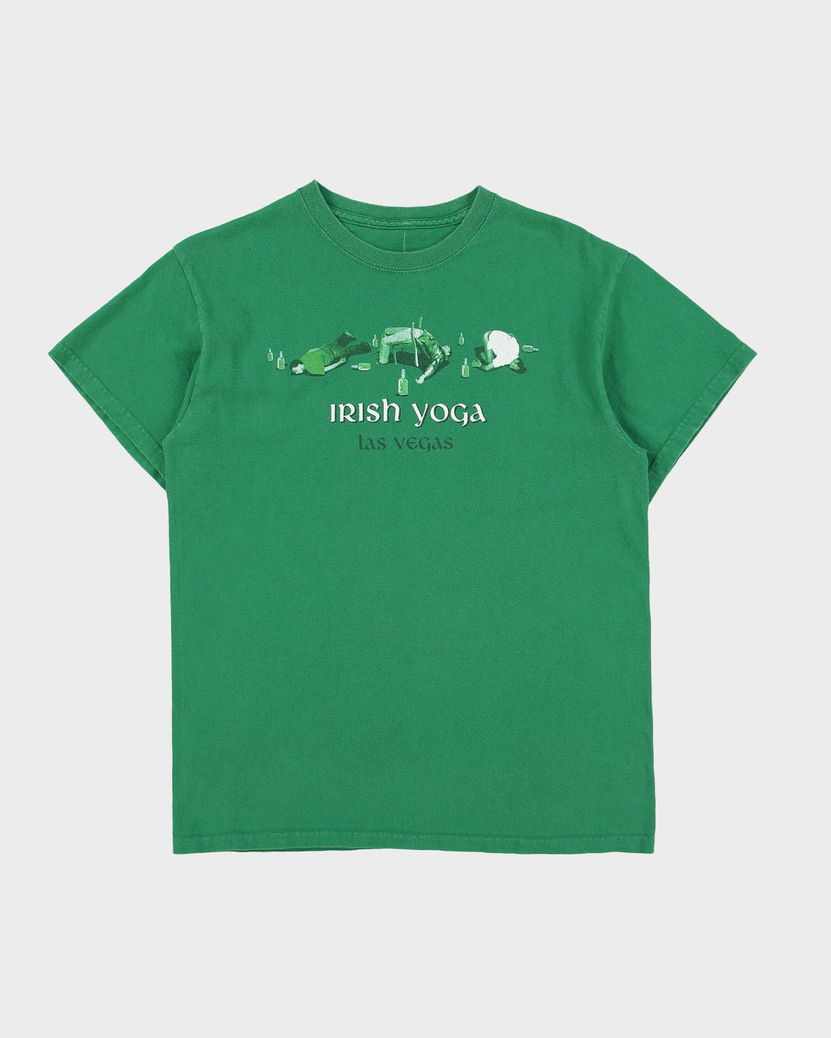 Vintage Y2K 00s Irish Yoga Las Vegas Heavyweight Crewneck T-Shirt - M