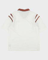 Vintage 2001 Y2K Tommy Jeans Heavyweight Ribbed V-Neck Polo-Shirt - XL