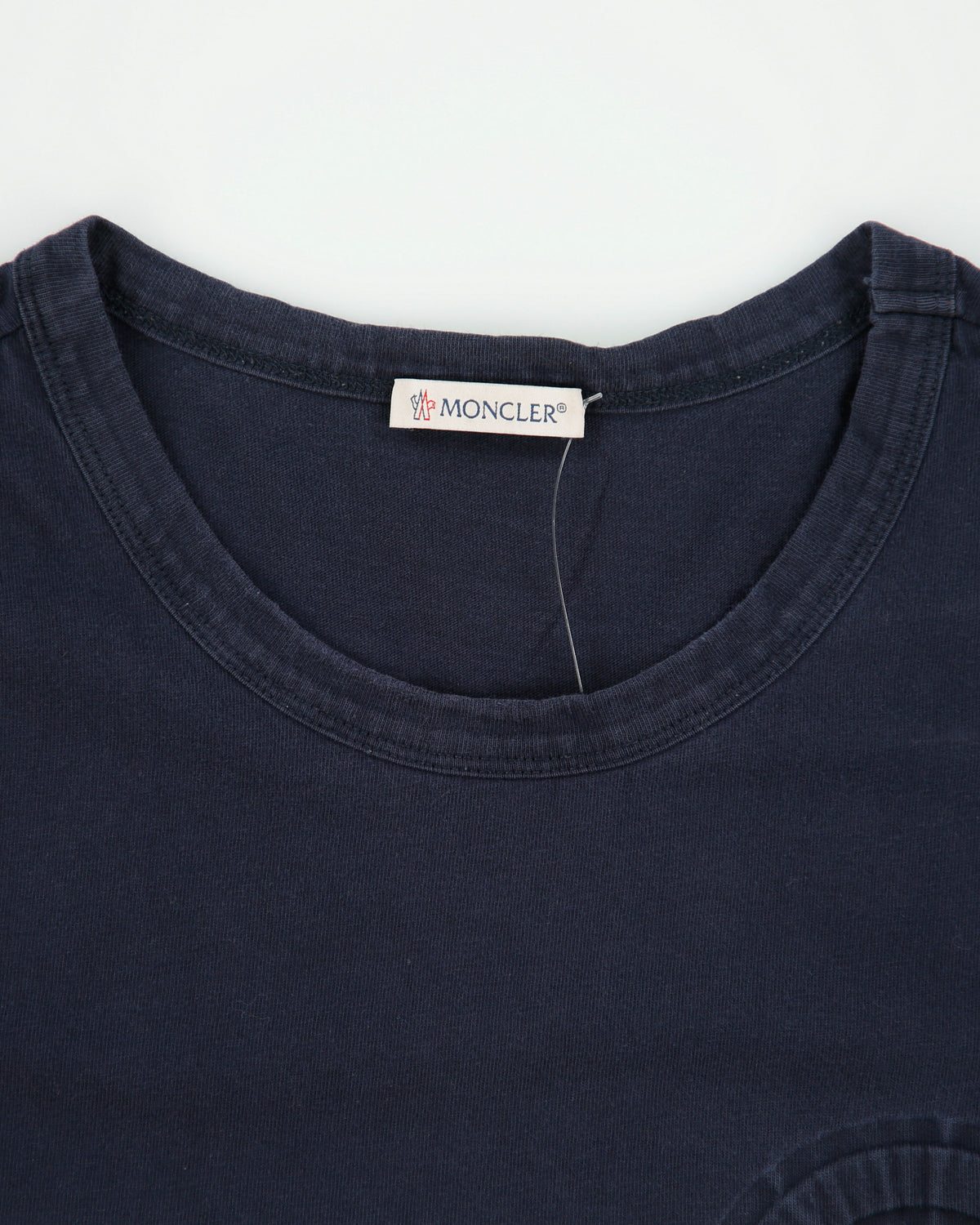 S/S 2020 Moncler Heavyweight Striped Logo Crewneck T-Shirt - XL