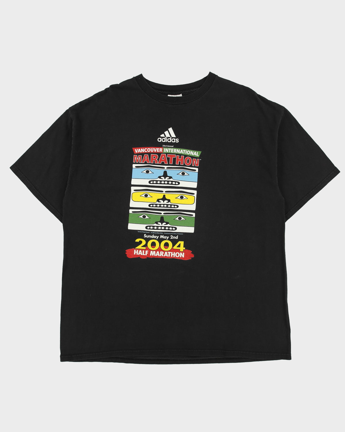 Vintage Adidas 2004 Vancouver International Marathon Heavyweight Crewneck T-Shirt - XL