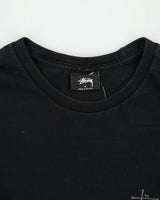 Vintage Stussy Stock Logo Heavyweight Crewneck T-Shirt - S