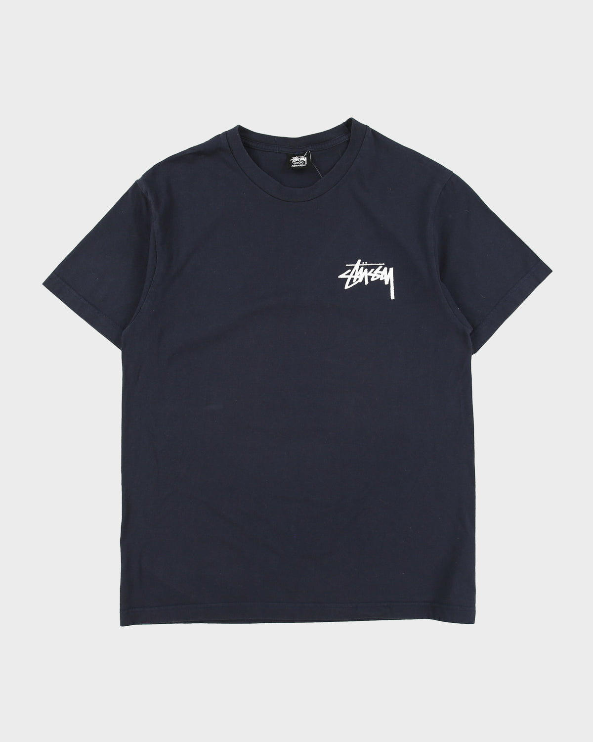 Vintage Stussy Fuzzy Dice Logo Heavyweight Crewneck T-Shirt - M