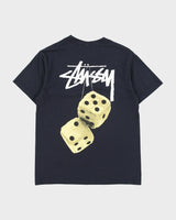 Vintage Stussy Fuzzy Dice Logo Heavyweight Crewneck T-Shirt - M