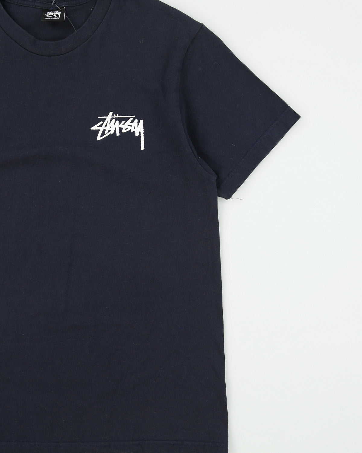 Vintage Stussy Fuzzy Dice Logo Heavyweight Crewneck T-Shirt - M
