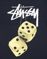 Vintage Stussy Fuzzy Dice Logo Heavyweight Crewneck T-Shirt - M