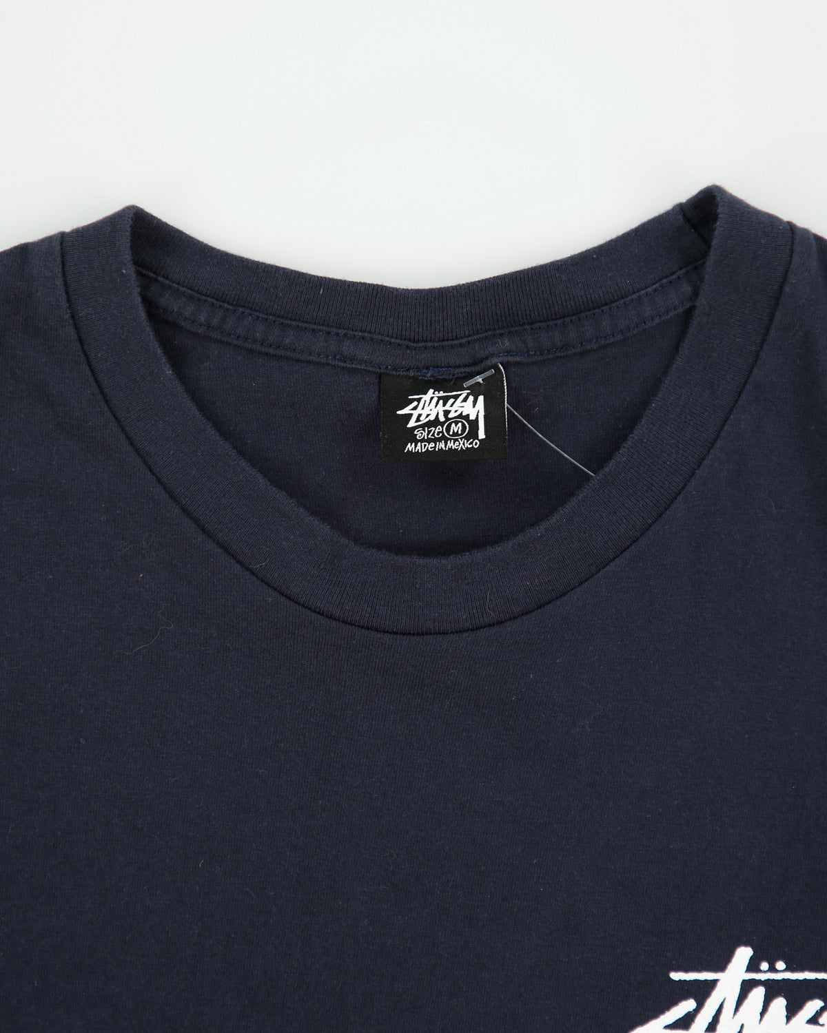 Vintage Stussy Fuzzy Dice Logo Heavyweight Crewneck T-Shirt - M