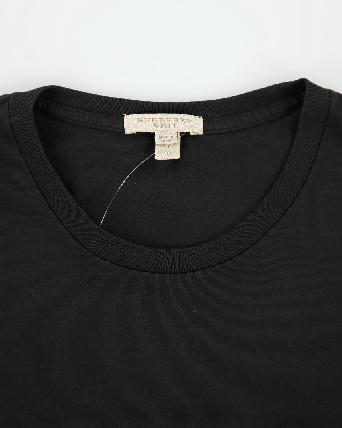Vintage Burberry Brit Heavyweight Embroidered Knight Crewneck T-Shirt - XL