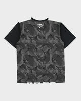Aape By A Bathing Ape Heavyweight Stitch Split Camo Crossbones Crewneck T-Shirt - M