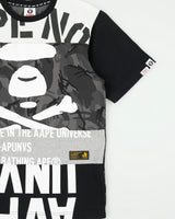 Aape By A Bathing Ape Heavyweight Stitch Split Camo Crossbones Crewneck T-Shirt - M