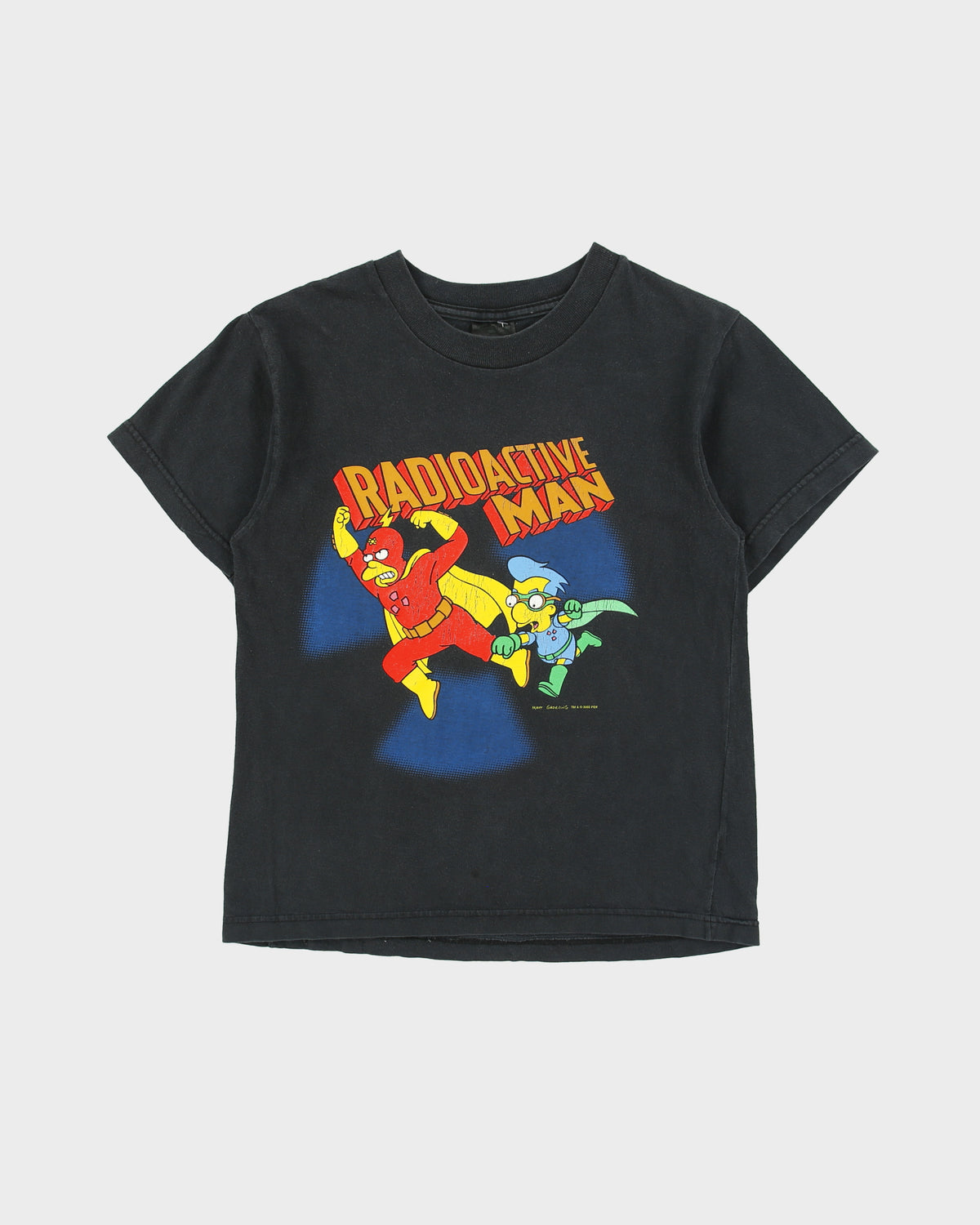 Vintage 2002 The Simpsons Radioactive Man Heavyweight Made In America Crewneck T-Shirt - S