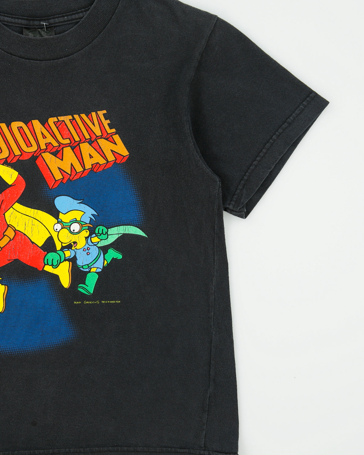 Vintage 2002 The Simpsons Radioactive Man Heavyweight Made In America Crewneck T-Shirt - S