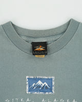 Vintage 1990s Sitka Alaska Sage Heavyweight Prairie Mountain Single Stitch Made In USA Crewneck T-Shirt - M