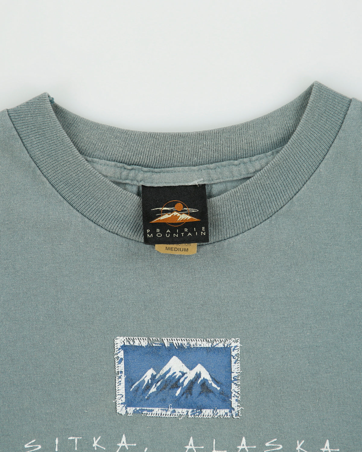 Vintage 1990s Sitka Alaska Sage Heavyweight Prairie Mountain Single Stitch Made In USA Crewneck T-Shirt - M