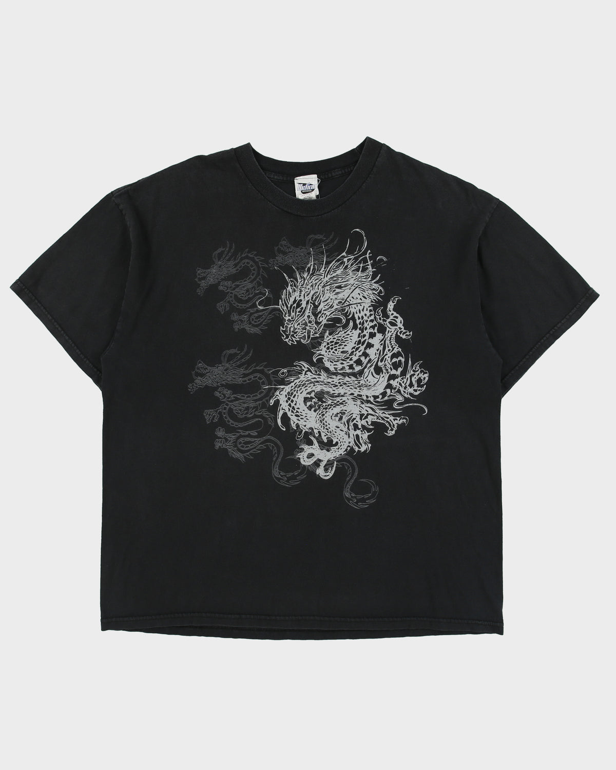 Vintage Y2K 00s Dragon Print Heavyweight Crewneck T-Shirt - XL