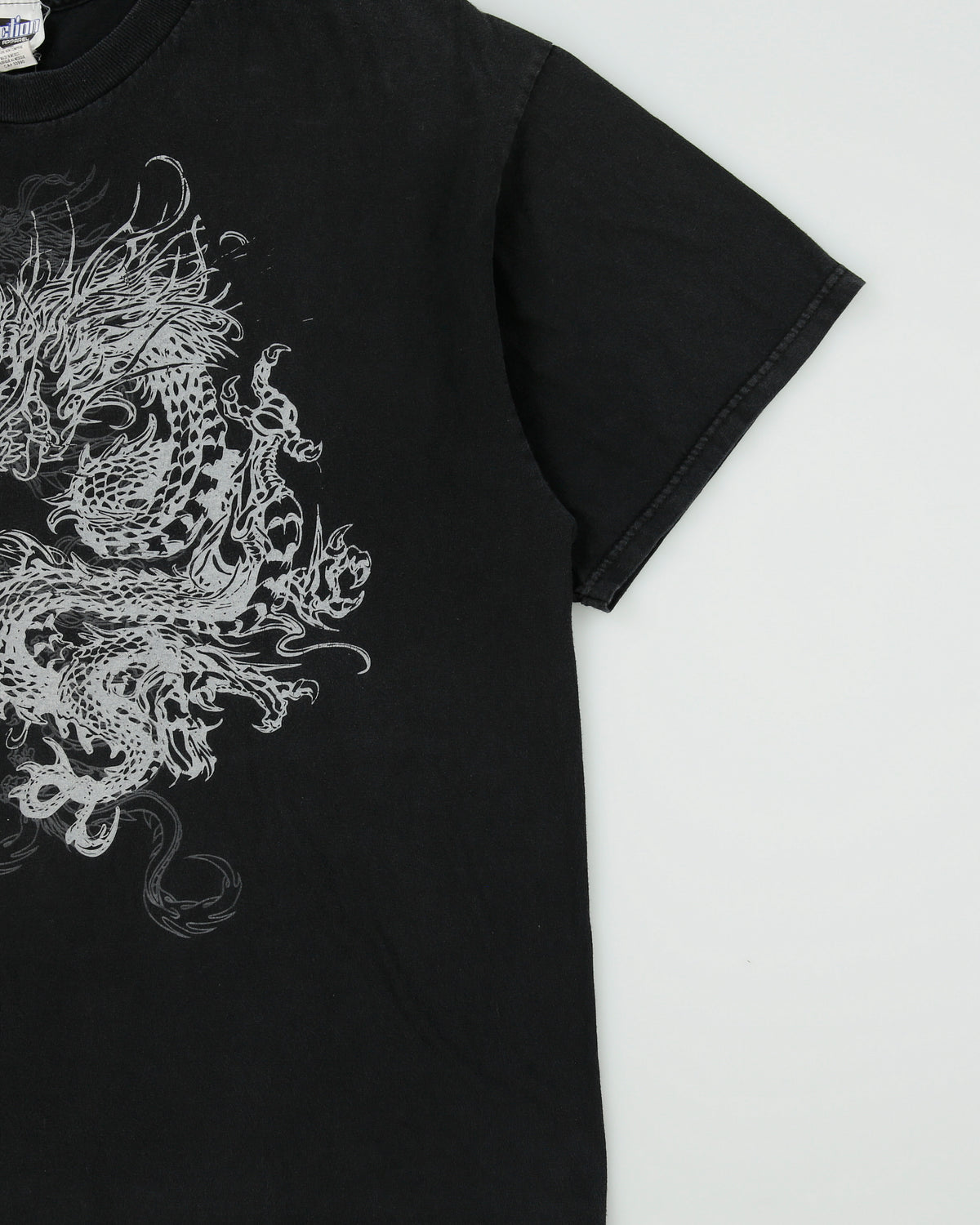 Vintage Y2K 00s Dragon Print Heavyweight Crewneck T-Shirt - XL