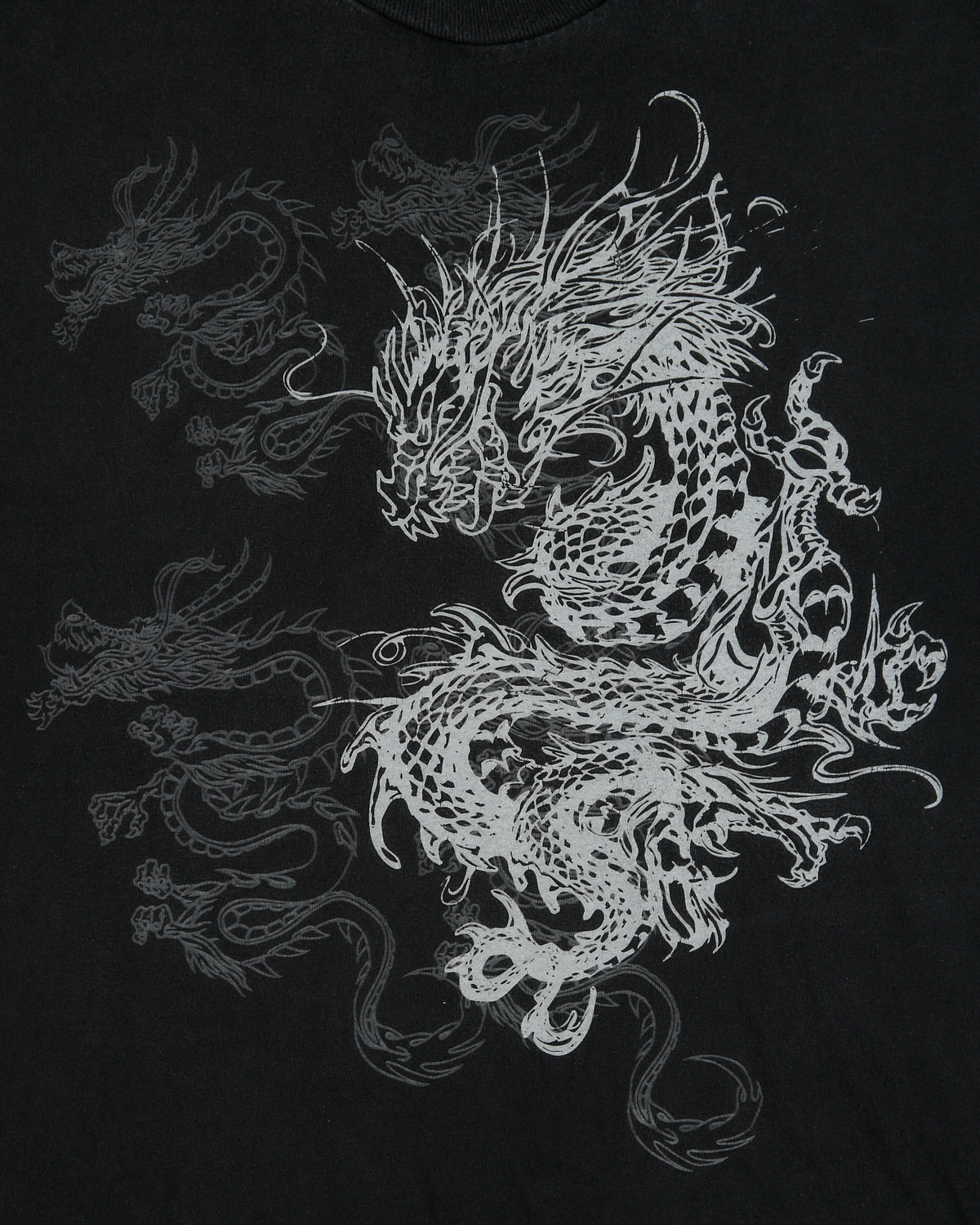 Vintage Y2K 00s Dragon Print Heavyweight Crewneck T-Shirt - XL