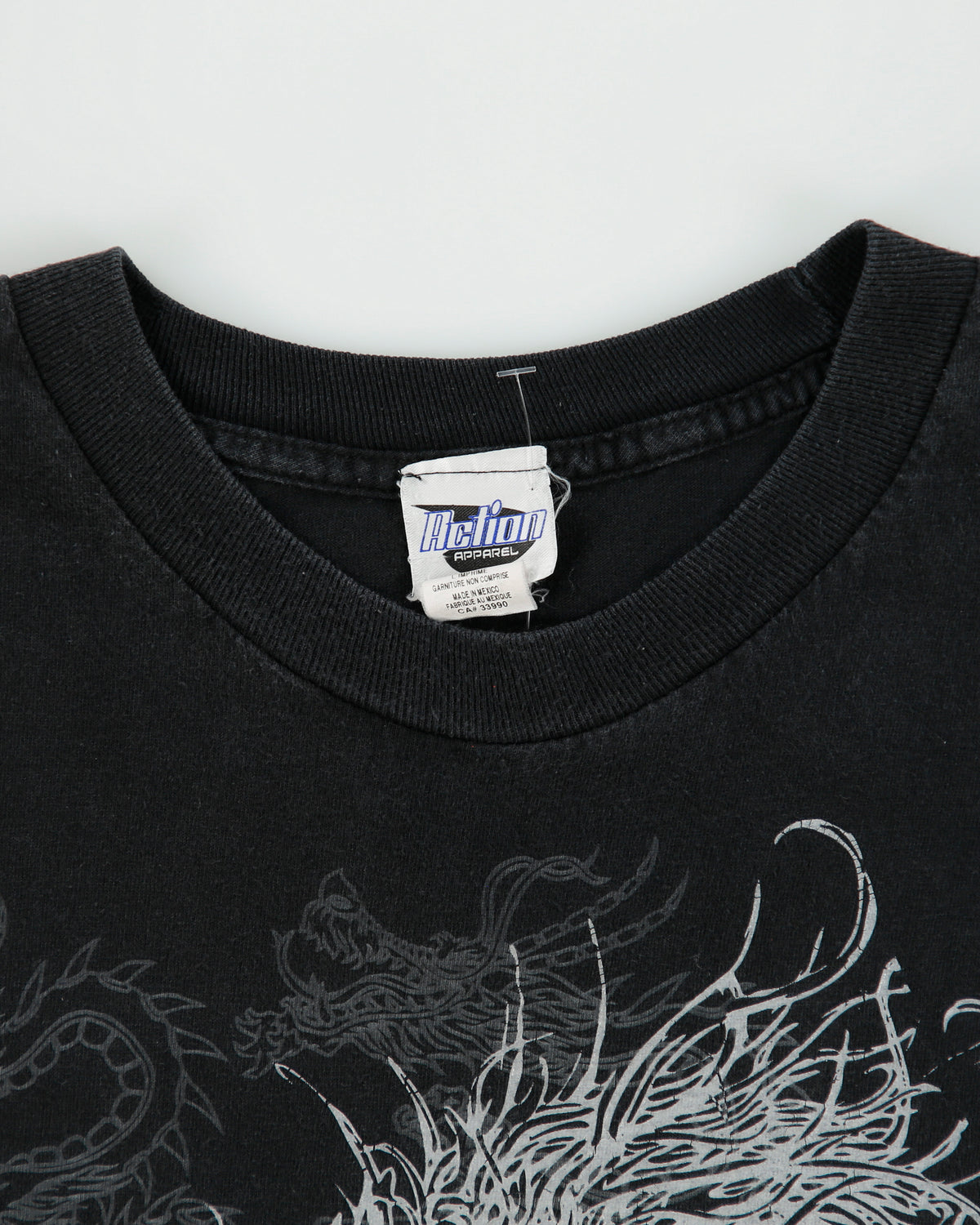 Vintage Y2K 00s Dragon Print Heavyweight Crewneck T-Shirt - XL