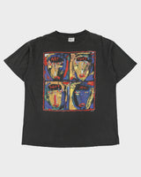 Vintage 1991 Fred Dabb 'Art Can't Hurt You' Heavyweight Oneita Power-T Single Stitch Made In USA Crewneck T-Shirt - XL