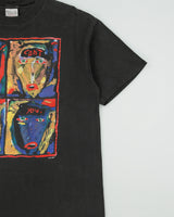 Vintage 1991 Fred Dabb 'Art Can't Hurt You' Heavyweight Oneita Power-T Single Stitch Made In USA Crewneck T-Shirt - XL