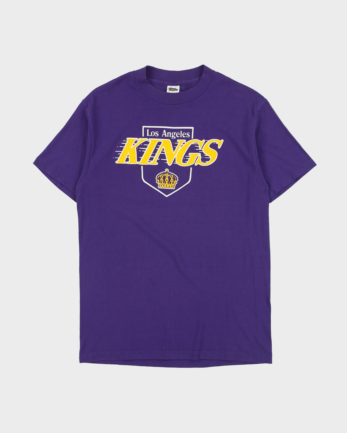 Vintage 1988 Los Angeles Kings Ice Hockey NHL Trench Single Stitch Made In USA Crewneck T-Shirt - L