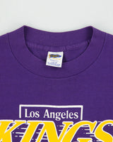 Vintage 1988 Los Angeles Kings Ice Hockey NHL Trench Single Stitch Made In USA Crewneck T-Shirt - L